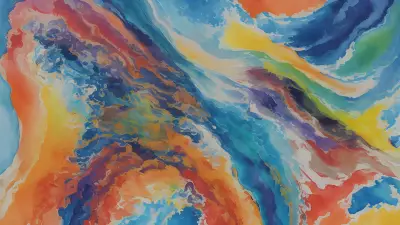 Modern Devices in Colorful Layers Exploring Postmodern Art through Watercolor