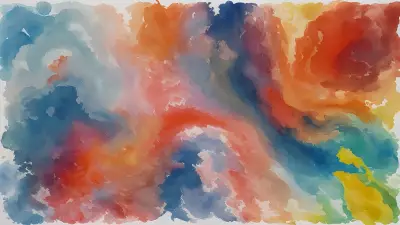 Modern Devices in Colorful Layers Exploring Postmodern Art through Watercolor