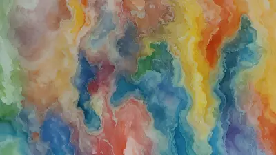 Modern Devices in Colorful Layers Exploring Postmodern Art through Watercolor