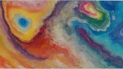 Modern Devices in Colorful Layers Exploring Postmodern Art through Watercolor