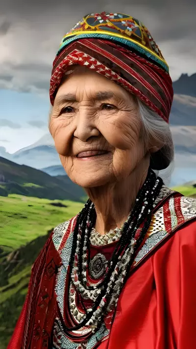 Ancient Wisdom A Cultural Pride Portrait on a Highland Plateau