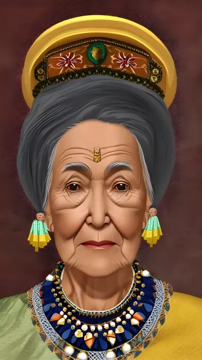 Ancient Wisdom A Cultural Pride Portrait on a Highland Plateau