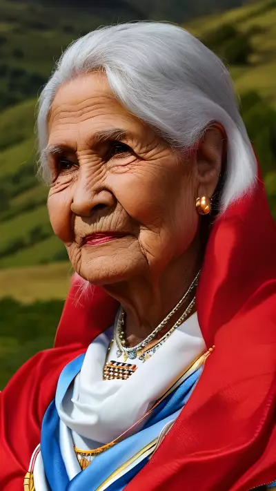 Ancient Wisdom A Cultural Pride Portrait on a Highland Plateau