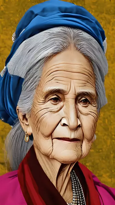 Ancient Wisdom A Cultural Pride Portrait on a Highland Plateau