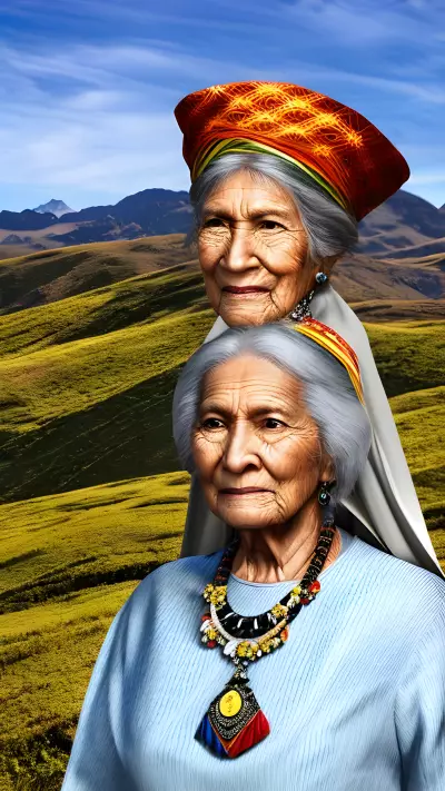 Ancient Wisdom A Cultural Pride Portrait on a Highland Plateau