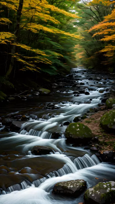 Ethereal Beauty along a Dramatic River Bank