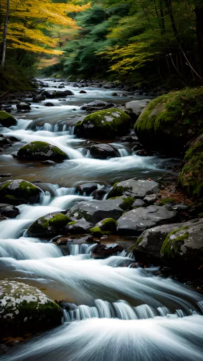 Ethereal Beauty along a Dramatic River Bank