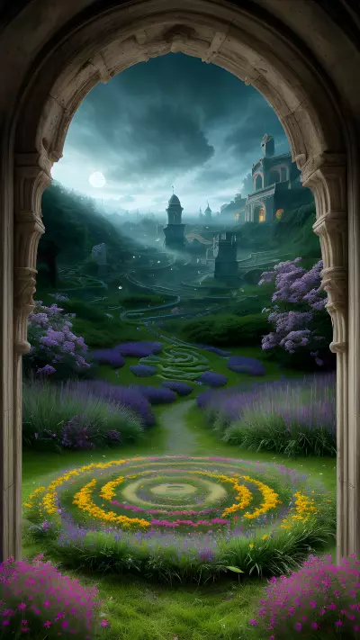 Flower's Emotions in a Mystical Meadow