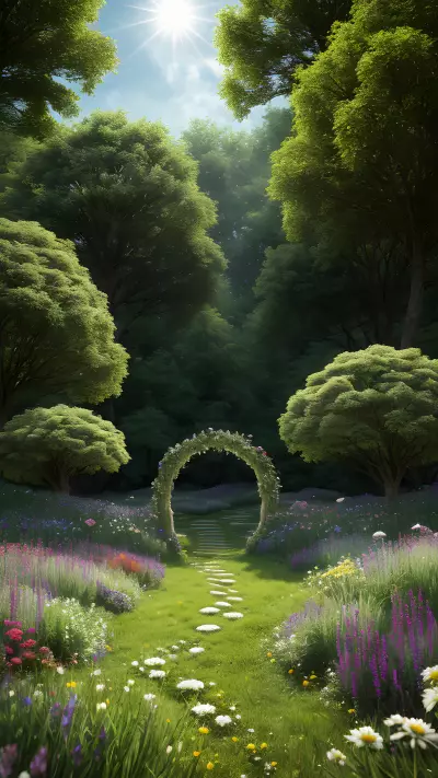 Flower's Emotions in a Mystical Meadow