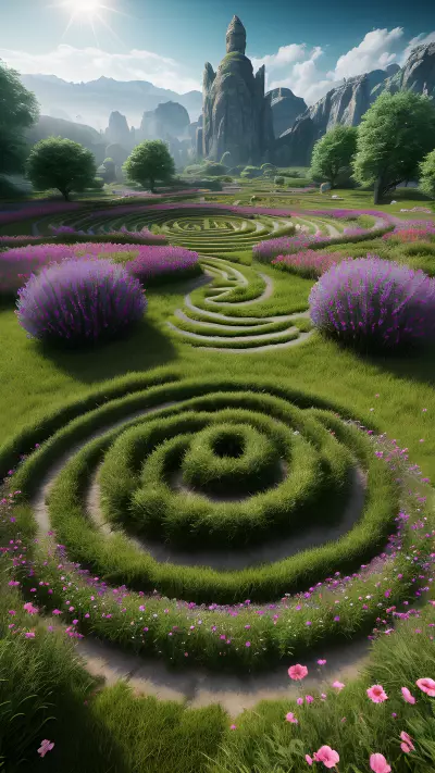 Flower's Emotions in a Mystical Meadow