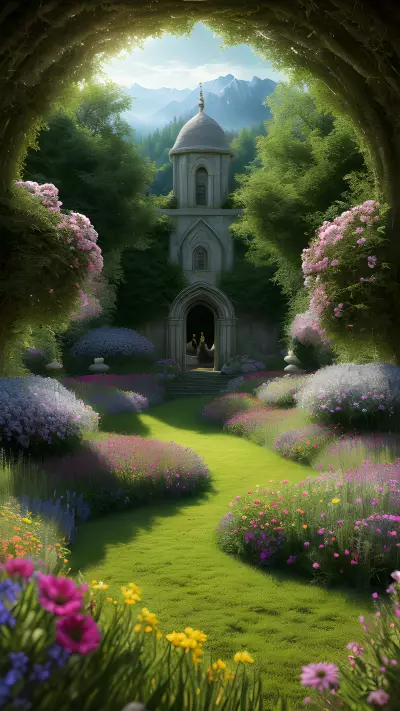 Flower's Emotions in a Mystical Meadow