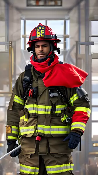 City Firefighter and His Quiet Moment in the Station
