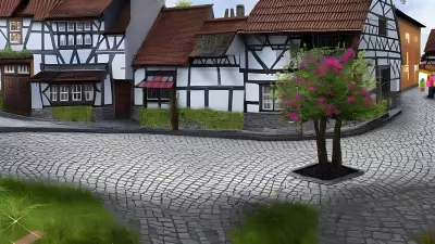 Identity Reflection in a Quaint Village Square