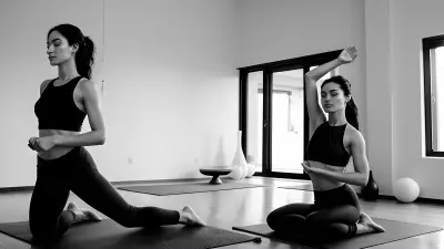 Exquisite Stillness Black and White Portraits in a Serene Yoga Studio