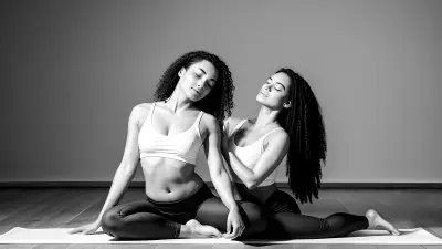 Exquisite Stillness Black and White Portraits in a Serene Yoga Studio