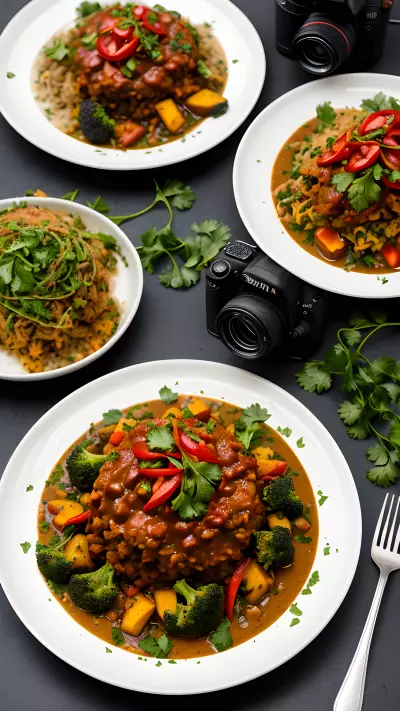 Sizzling Vegan Dish Capturing the Flavor Through Mobile Food Photography
