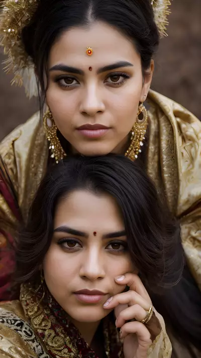 Cultural Fusion in Traditional Portraits