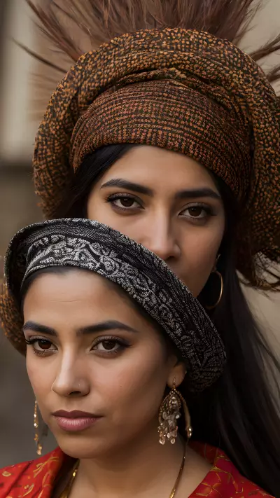 Cultural Fusion in Traditional Portraits