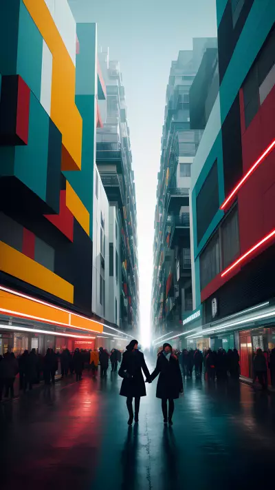 Layers of Vibrancy A Street Scene by Gerhard Richter