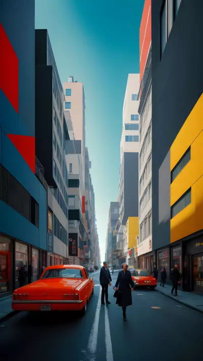 Layers of Vibrancy A Street Scene by Gerhard Richter