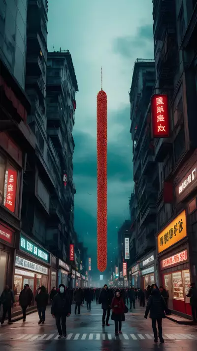 Vivid Street A Painting Inspired by Liu Xiaodong