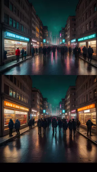 Vivid Street A Painting Inspired by Liu Xiaodong