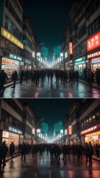 Vivid Street A Painting Inspired by Liu Xiaodong