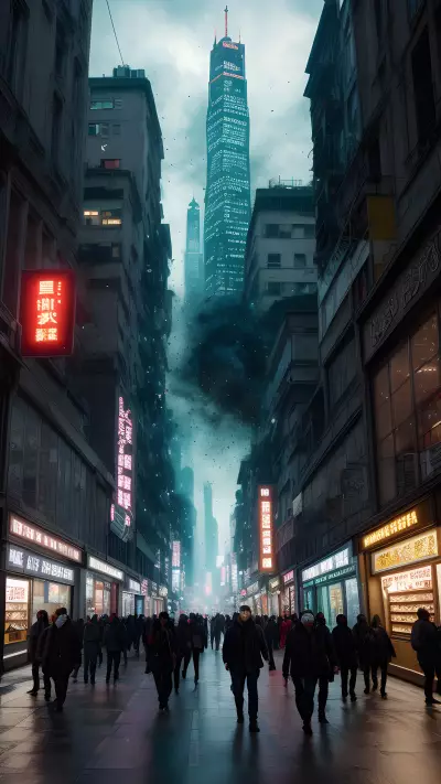 Vivid Street A Painting Inspired by Liu Xiaodong