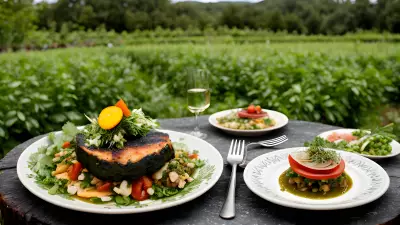 Nature's Bounty Fine Dining in the Garden with the Main Course
