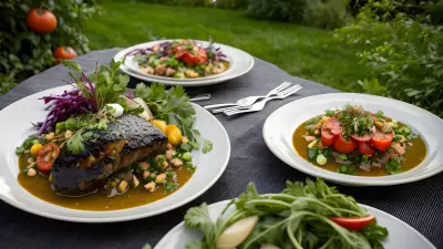 Nature's Bounty Fine Dining in the Garden with the Main Course