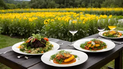 Nature's Bounty Fine Dining in the Garden with the Main Course