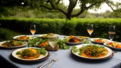 Nature's Bounty Fine Dining in the Garden with the Main Course