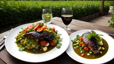 Nature's Bounty Fine Dining in the Garden with the Main Course