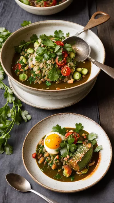 Homemade Elegance Capturing the Flavors of the Garden with Fresh Ingredients and a Ladle
