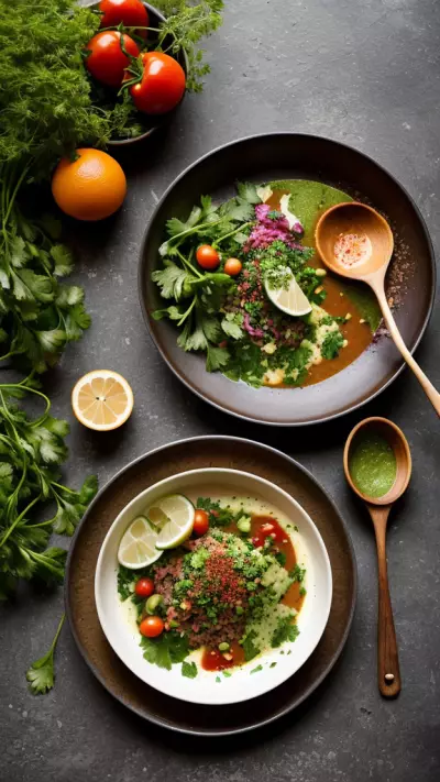 Homemade Elegance Capturing the Flavors of the Garden with Fresh Ingredients and a Ladle