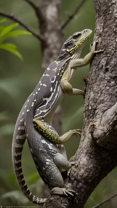 Amidst Untamed Nature Capturing Intimate Moments of Wild Reptiles in their Interconnected Habitats