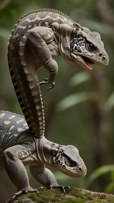 Amidst Untamed Nature Capturing Intimate Moments of Wild Reptiles in their Interconnected Habitats