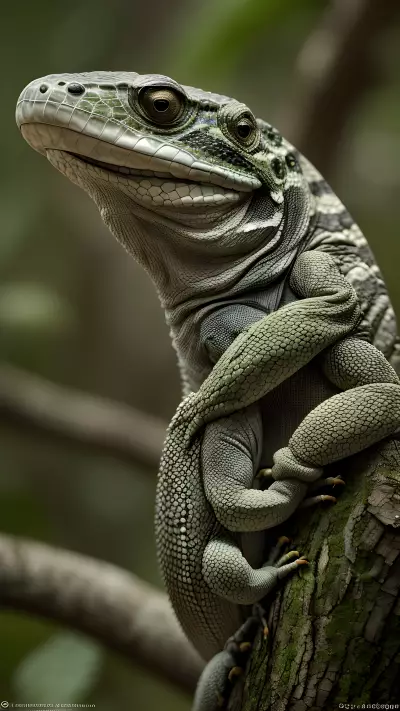 Amidst Untamed Nature Capturing Intimate Moments of Wild Reptiles in their Interconnected Habitats