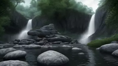 Serpentine Guardians at the Enchanting Waterfall