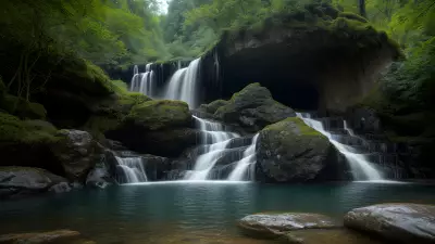 Serpentine Guardians at the Enchanting Waterfall