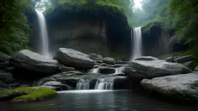 Serpentine Guardians at the Enchanting Waterfall