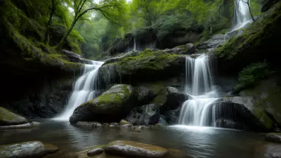 Serpentine Guardians at the Enchanting Waterfall