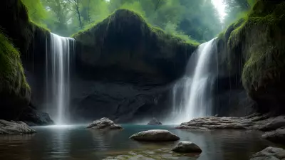 Serpentine Guardians at the Enchanting Waterfall