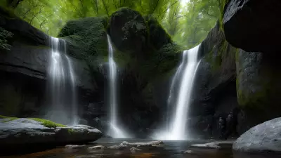 Serpentine Guardians at the Enchanting Waterfall