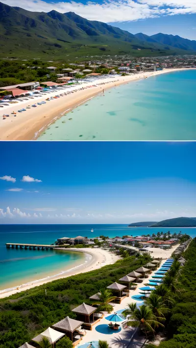 Travel to the Vibrant Beach Scene with a Restaurant Touch