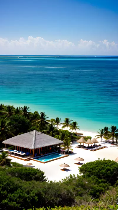 Travel to the Vibrant Beach Scene with a Restaurant Touch