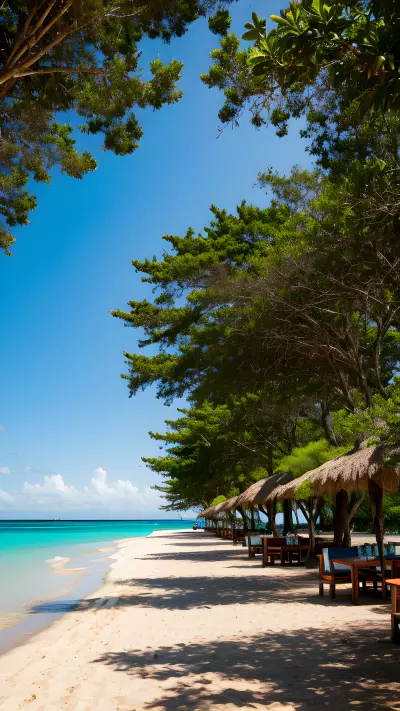 Travel to the Vibrant Beach Scene with a Restaurant Touch