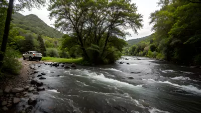 Car on the River Capturing Perfect Leading Lines