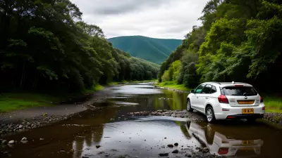 Car on the River Capturing Perfect Leading Lines
