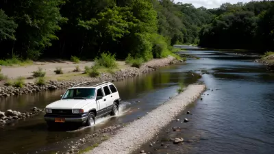 Car on the River Capturing Perfect Leading Lines